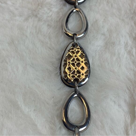 Fossil Bracelet Silver Tone With Brown Overlay - Picture 5 of 8